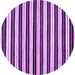 Round Machine Washable Abstract Purple Modern Area Rugs, wshabs207pur