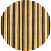 Round Machine Washable Abstract Brown Modern Rug, wshabs207brn