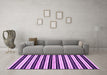 Machine Washable Abstract Purple Modern Area Rugs in a Living Room, wshabs207pur