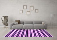 Machine Washable Abstract Purple Modern Rug, wshabs207pur