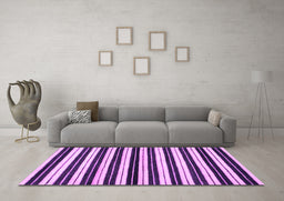 Machine Washable Abstract Purple Modern Area Rugs in a Living Room, wshabs207pur