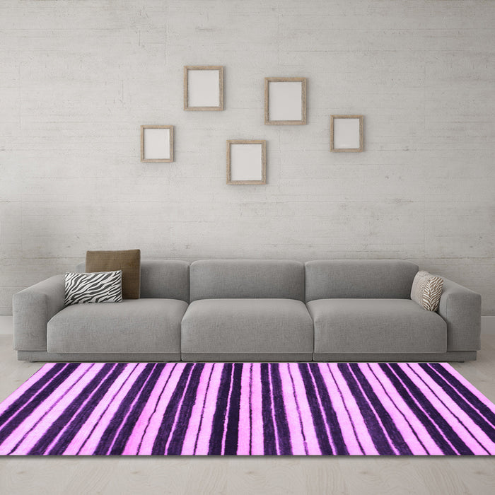 Machine Washable Abstract Purple Modern Area Rugs in a Living Room, wshabs207pur