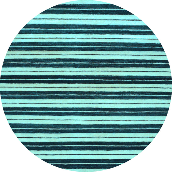 Round Machine Washable Abstract Light Blue Modern Rug, wshabs207lblu