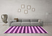 Machine Washable Abstract Pink Modern Rug in a Living Room, wshabs207pnk