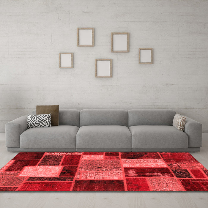 Transitional Red Washable Rugs