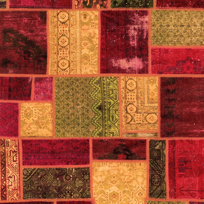 Patchwork Orange Transitional Rug, abs2080org