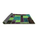 Sideview of Patchwork Turquoise Transitional Rug, abs2080turq