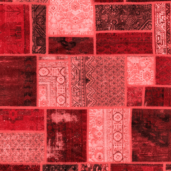 Patchwork Red Transitional Area Rugs