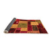 Sideview of Patchwork Orange Transitional Rug, abs2080org