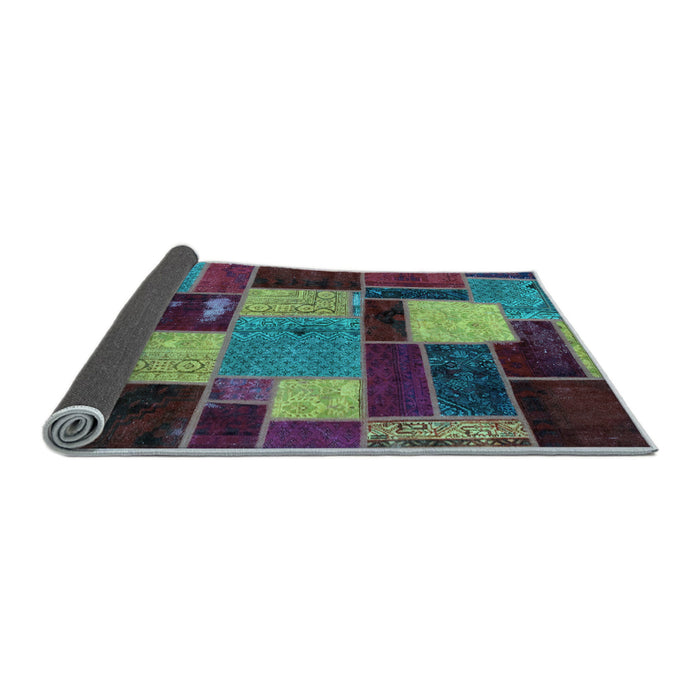 Sideview of Patchwork Light Blue Transitional Rug, abs2080lblu