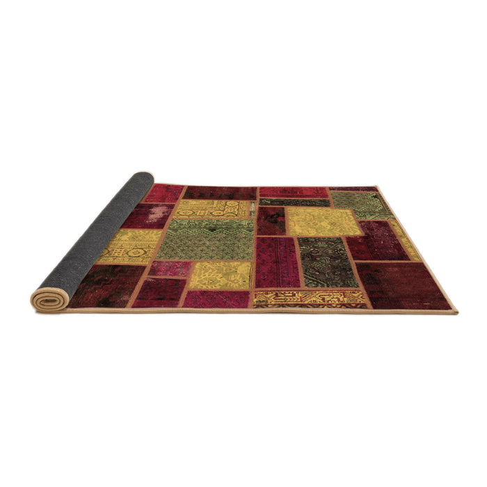Sideview of Patchwork Brown Transitional Rug, abs2080brn