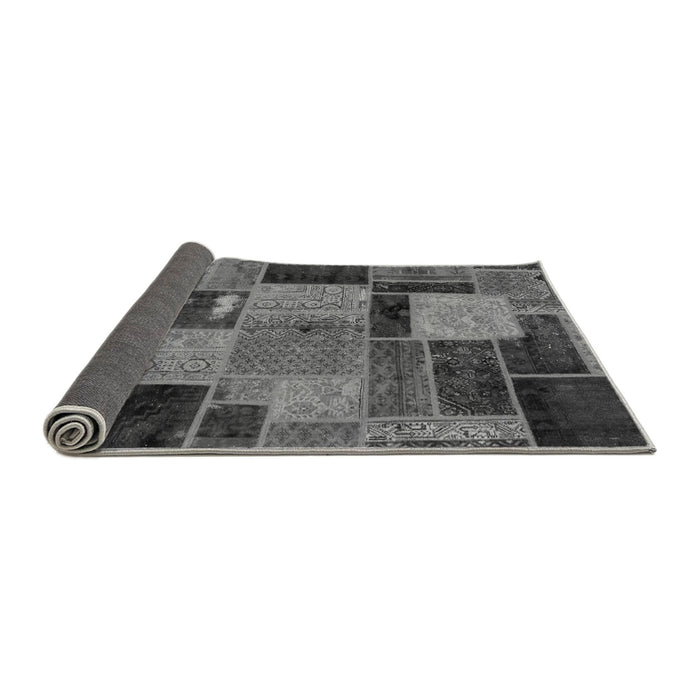 Sideview of Patchwork Gray Transitional Rug, abs2080gry