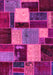 Patchwork Pink Transitional Rug, abs2080pnk