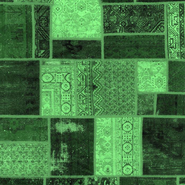 Patchwork Emerald Green Transitional Rug, abs2080emgrn