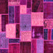 Square Patchwork Pink Transitional Rug, abs2080pnk