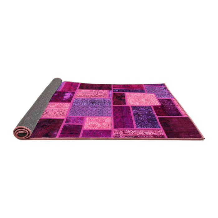 Sideview of Patchwork Pink Transitional Rug, abs2080pnk
