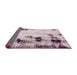 Sideview of Abstract Mauve Taupe Purple Modern Rug, abs2081