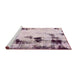 Sideview of Machine Washable Abstract Mauve Taupe Purple Rug, wshabs2081