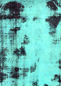 Abstract Turquoise Modern Rug, abs2081turq