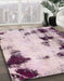 Machine Washable Abstract Mauve Taupe Purple Rug in a Family Room, wshabs2081