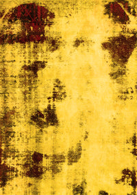 Abstract Yellow Modern Rug, abs2081yw