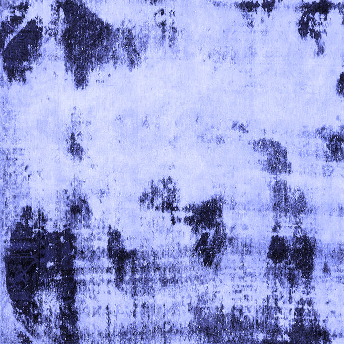 Square Abstract Blue Modern Rug, abs2081blu