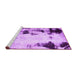 Sideview of Machine Washable Abstract Purple Modern Area Rugs, wshabs2081pur