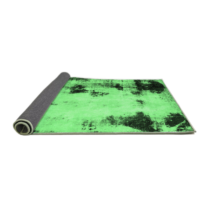 Sideview of Abstract Emerald Green Modern Rug, abs2081emgrn