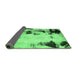 Sideview of Abstract Emerald Green Modern Rug, abs2081emgrn