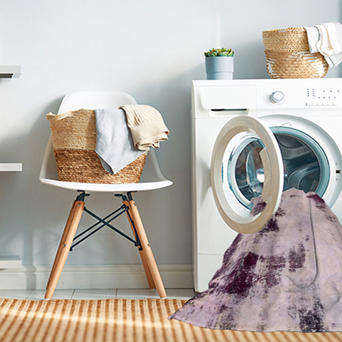 Machine Washable Abstract Mauve Taupe Purple Rug in a Washing Machine, wshabs2081