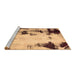 Sideview of Machine Washable Abstract Brown Modern Rug, wshabs2081brn