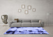 Machine Washable Abstract Blue Modern Rug in a Living Room, wshabs2081blu