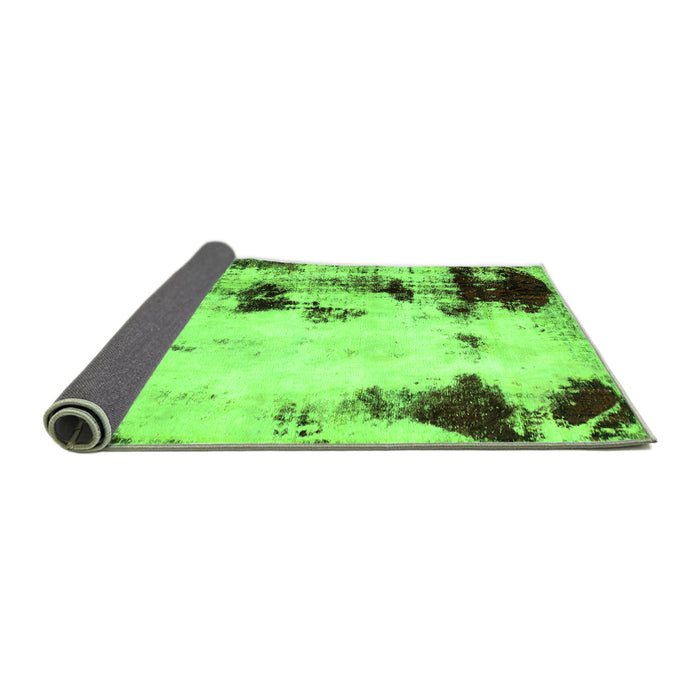 Sideview of Abstract Green Modern Rug, abs2081grn