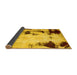 Sideview of Abstract Yellow Modern Rug, abs2081yw