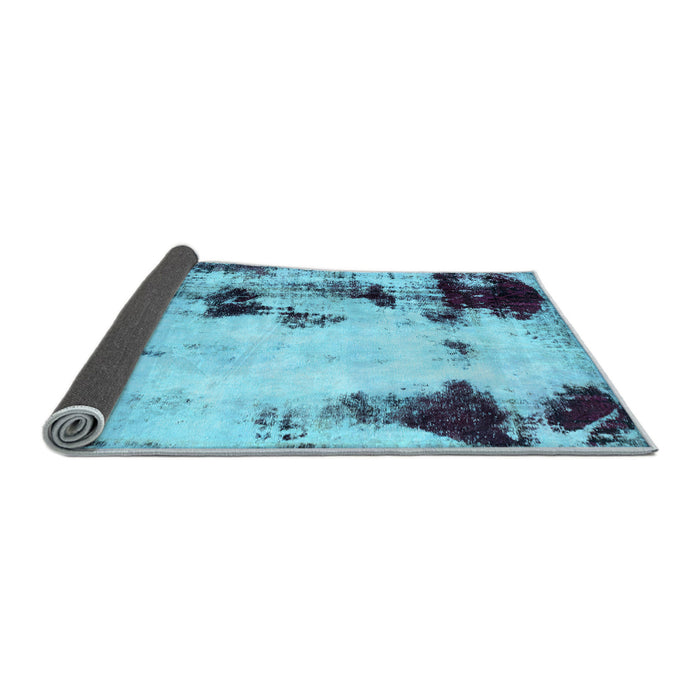 Sideview of Abstract Light Blue Modern Rug, abs2081lblu