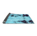 Sideview of Abstract Light Blue Modern Rug, abs2081lblu