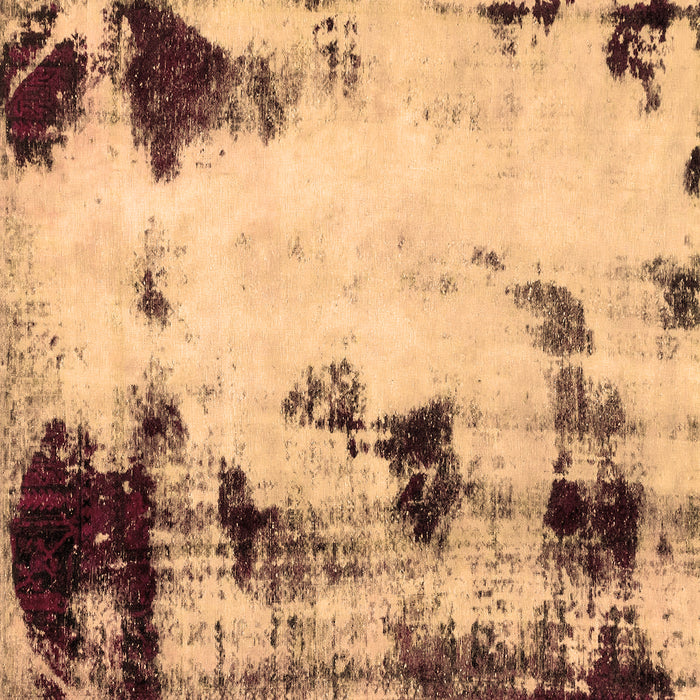 Square Machine Washable Abstract Brown Modern Rug, wshabs2081brn