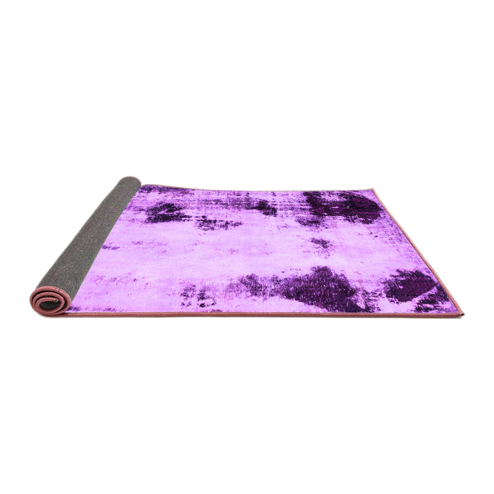 Sideview of Abstract Purple Modern Rug, abs2081pur