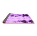 Sideview of Abstract Purple Modern Rug, abs2081pur