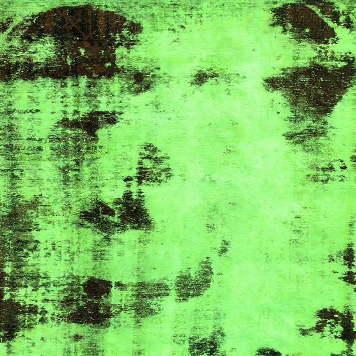 Square Abstract Green Modern Rug, abs2081grn