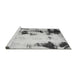 Sideview of Machine Washable Abstract Gray Modern Rug, wshabs2081gry