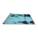 Sideview of Machine Washable Abstract Light Blue Modern Rug, wshabs2081lblu