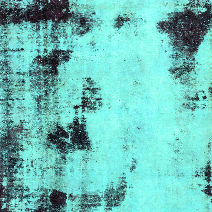Machine Washable Abstract Turquoise Modern Area Rugs, wshabs2081turq