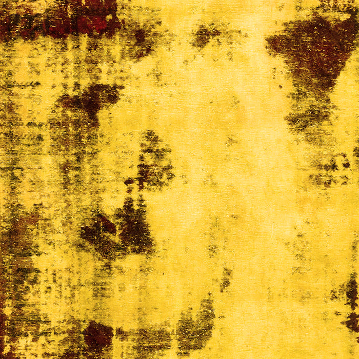 Machine Washable Abstract Yellow Modern Rug, wshabs2081yw