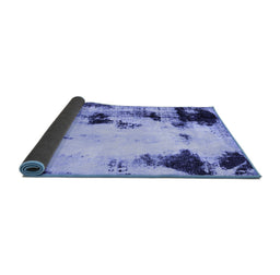Sideview of Abstract Blue Modern Rug, abs2081blu