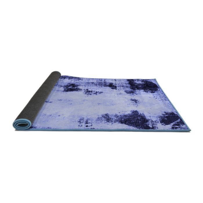 Sideview of Abstract Blue Modern Rug, abs2081blu