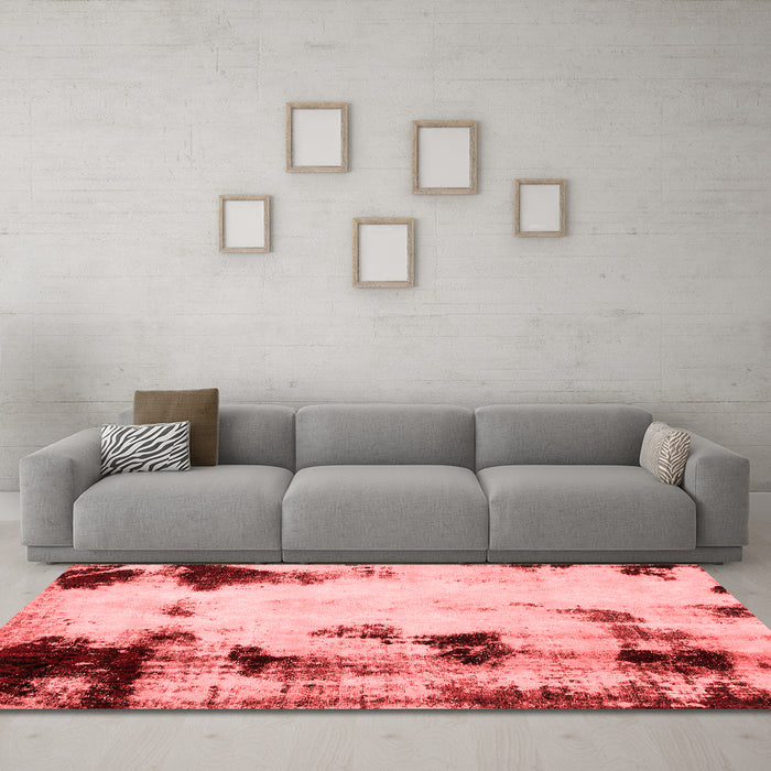 Modern Red Washable Rugs