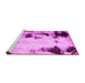 Sideview of Machine Washable Abstract Pink Modern Rug, wshabs2081pnk