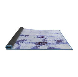 Sideview of Abstract Blue Modern Rug, abs2082blu