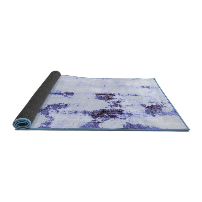 Sideview of Abstract Blue Modern Rug, abs2082blu
